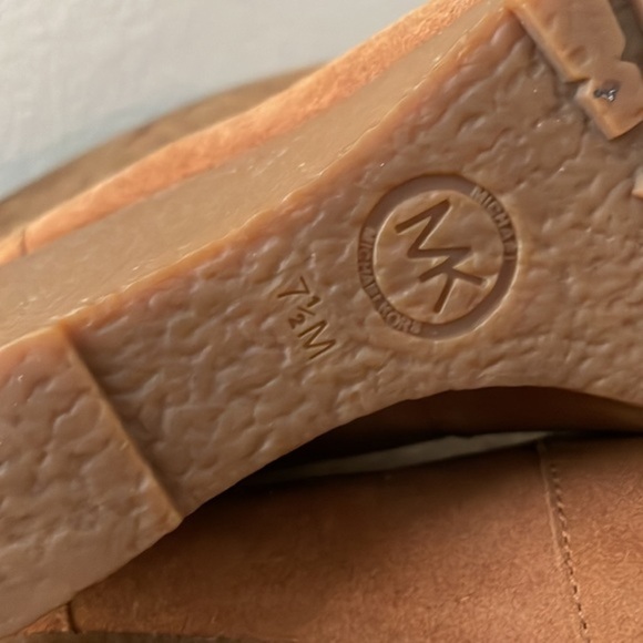 Michael Michael Kors Rory Wedge Loafer Brown Suede Platform - Picture 7 of 8